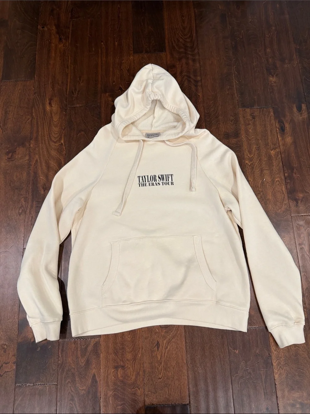 Taylor Swift Eras Tour Cream Crewneck Hoodie with Black Logo - Picture 1 of 3